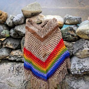 Poncho tejido a palito del Ausangate